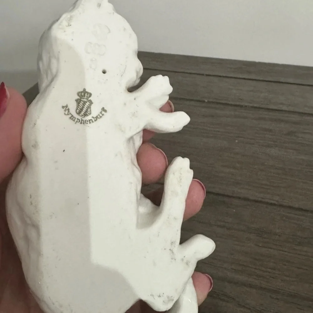 White Ceramic Sleeping Cat Figurine